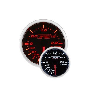 Prosport 52mm Mechanische Boostmeter Rood Wit