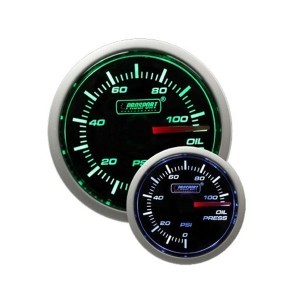 Prosport 52mm Oliedrukmeter Groen Wit