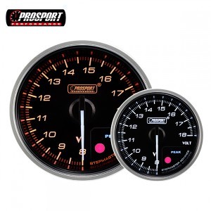 Prosport Supreme 52mm Voltmeter Rood Wit