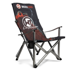 WAGNER TUNING Outdoor Campingstoel zwart rood met bedrukking