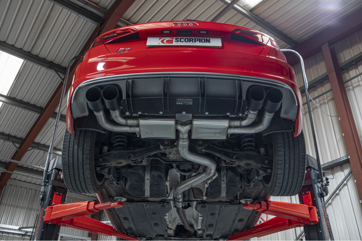 Scorpion Niet resonerend Cat back Systeem Audi S3 2.0T 8V 4