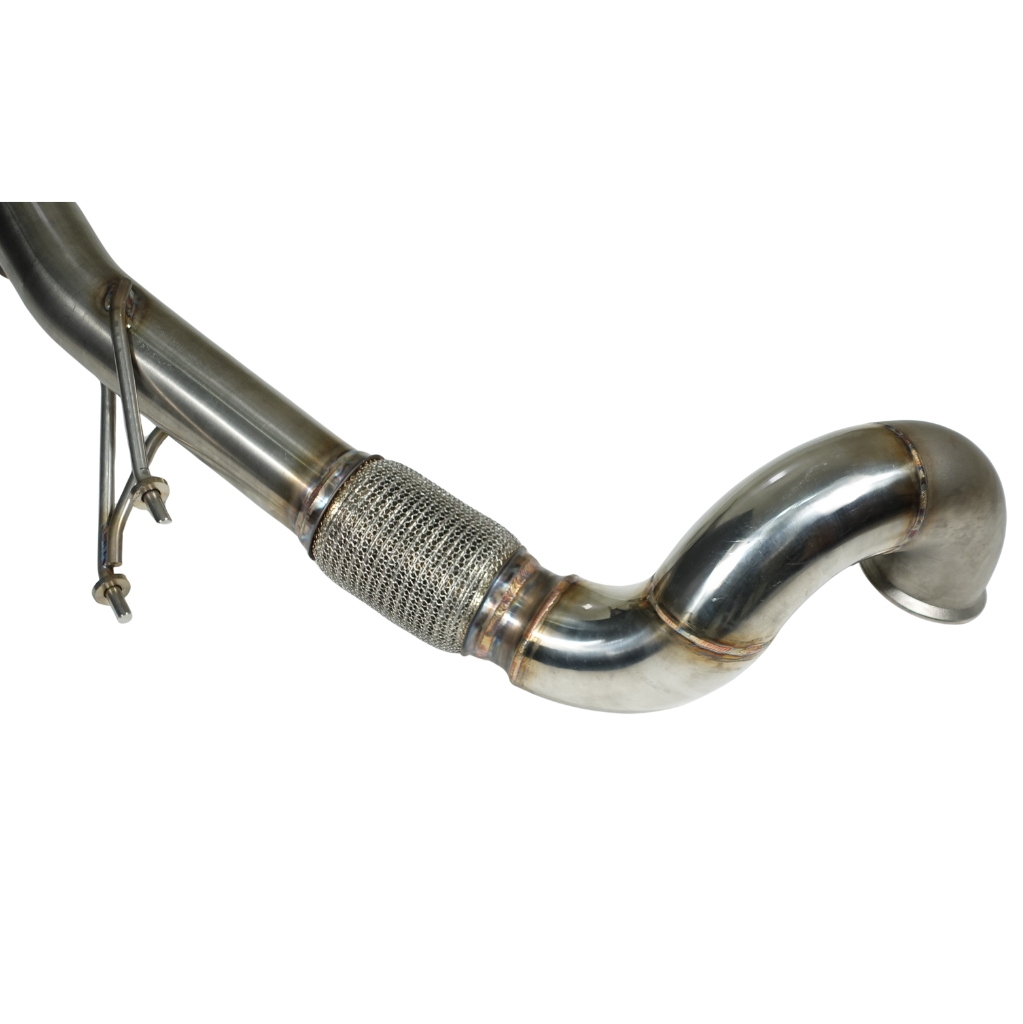 Endura V2 Downpipe 3.5" Cast Elbow - OPF en Non OPF - Golf 7R / 7.5R, Audi S3 8V, Leon 5F 4-Drive - 1.8 / 2.0 TSI EA888.3 MQB