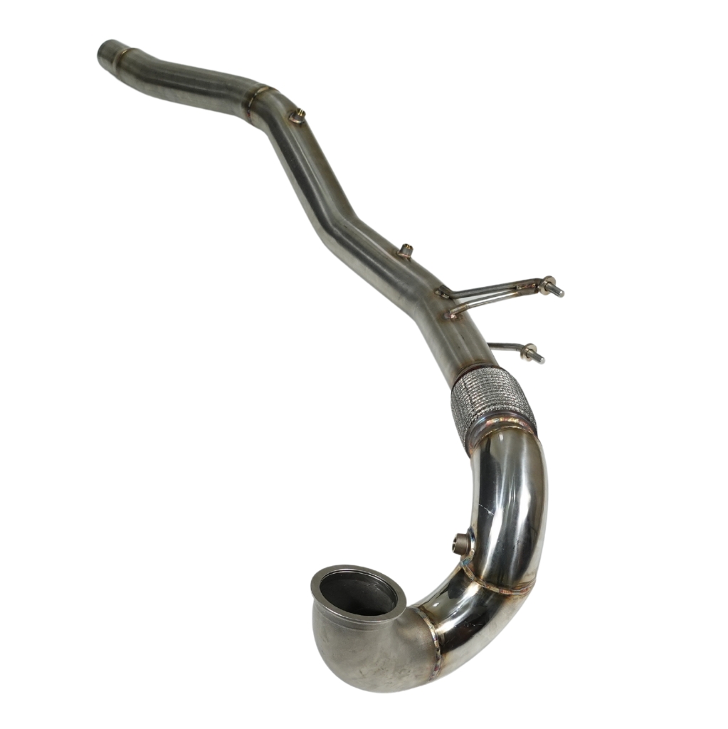 Endura V2 Downpipe 3.5" Cast Elbow - OPF en Non OPF - Golf 7R / 7.5R, Audi S3 8V, Leon 5F 4-Drive - 1.8 / 2.0 TSI EA888.3 MQB